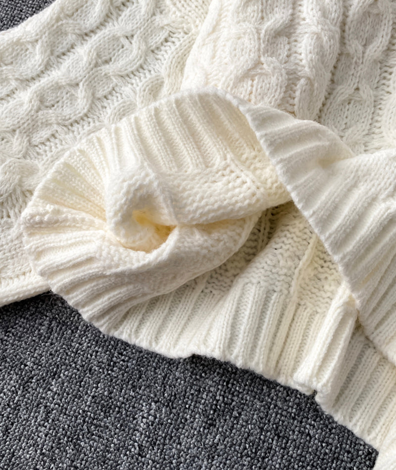 Süßer Langarmpullover mit V-Ausschnitt 104