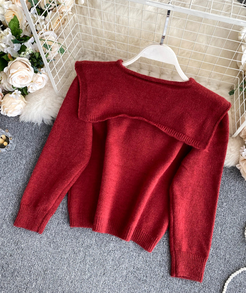 Pull à revers au design unique 088