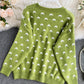 Cute round neck loose sweater  084