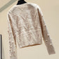 Cute round neck long sleeve sweater  073
