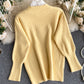 Cute round neck lace long sleeve sweater  068