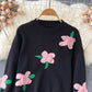 Lovely flowers long sleeve sweater 006