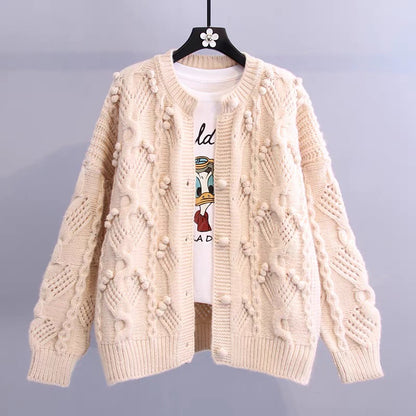 Retro knitted twist long sleeve sweater  014
