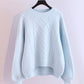 Einfacher Langarm-Pullover mit Rundhalsausschnitt 061