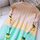 Lovely flowers long sleeve sweater  083