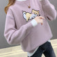Cute cat long sleeve sweater  094