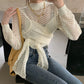 Sexy hollow high neck sweater long sleeve sweater  114
