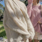 Sweater loose round neck openwork sweater  109