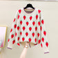 Lovely loose strawberry sweater  051