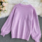 Cute round neck long sleeve sweater cherry sweater  101