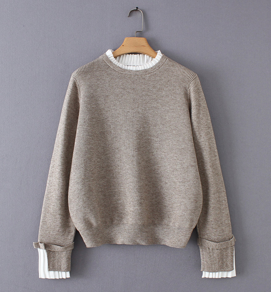 Sweater simple long sleeve sweater  065