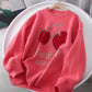 Sweater cute cherry love long sleeve sweater  046