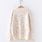 Cute round neck long sleeve sweater  066