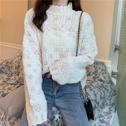 Stylischer Langarmpullover 035
