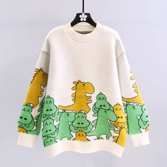 Süßer Dinosaurier-Langarmpullover 033