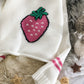 Lovely strawberry long sleeve sweater  052