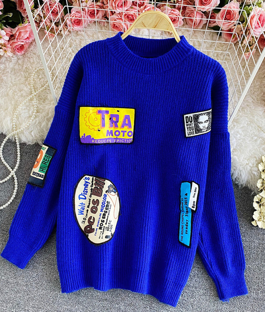 Sweater loose long sleeve sweater  048