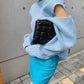 Uniquely designed turtleneck sweater loose long-sleeved sweater  079