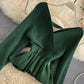 Stylish v neck long sleeve tops  045
