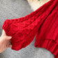 Vintage twist knit top v neckline long sweater  024