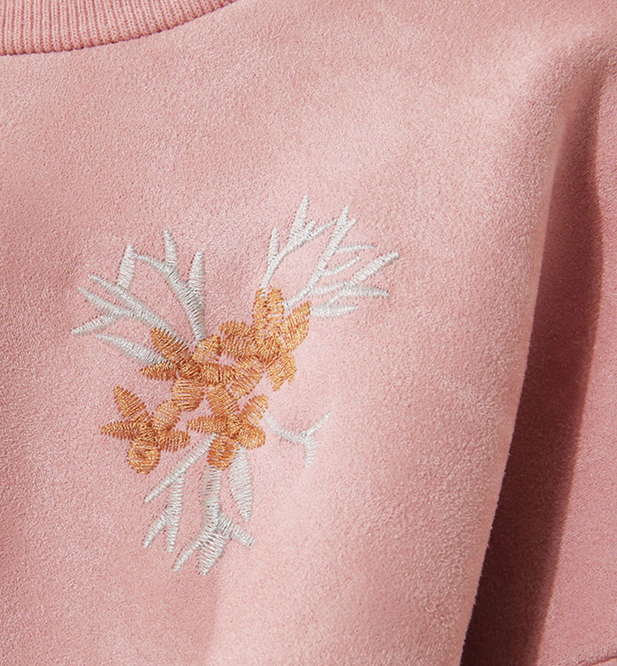 Cute embroidered long-sleeved T shirt  072