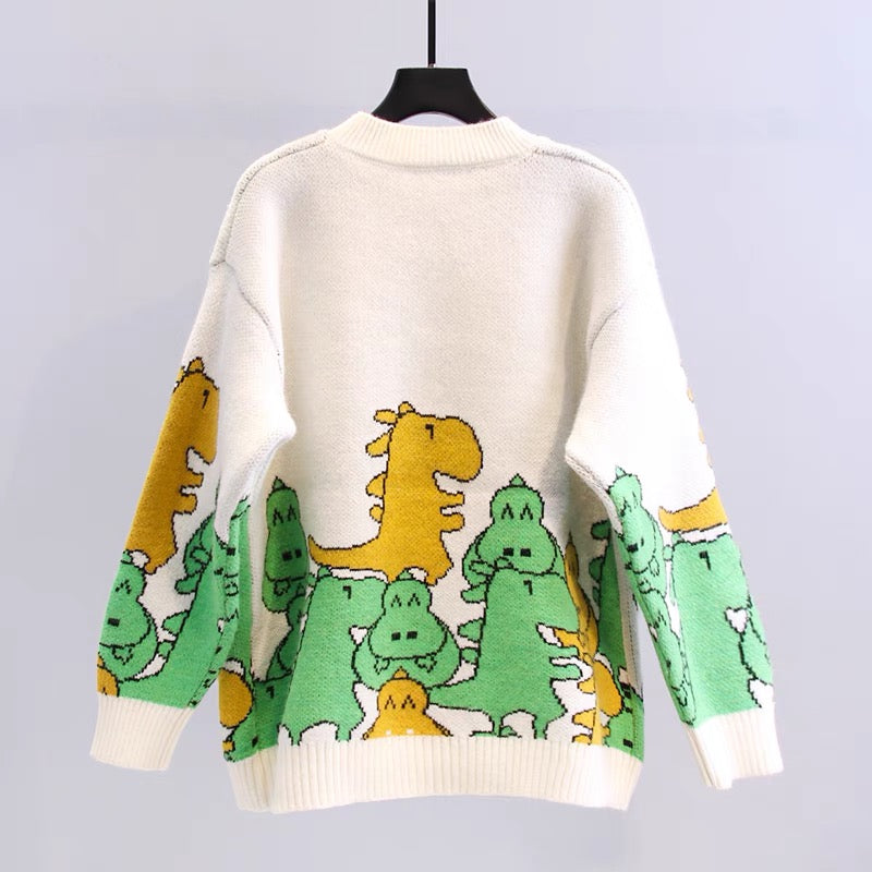 Süßer Dinosaurier-Langarmpullover 033