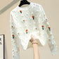 Cute round neck long sleeve sweater  073
