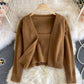 Pullover stylischer zweiteiliger Pullover 055