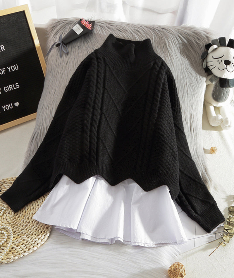 Pull élégant en deux pièces 080