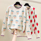Lovely loose strawberry sweater  051