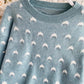 Cute round neck loose sweater  084