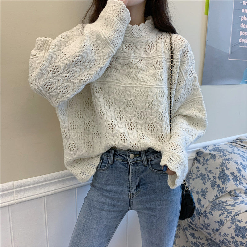 Stylish long-sleeved sweater  035