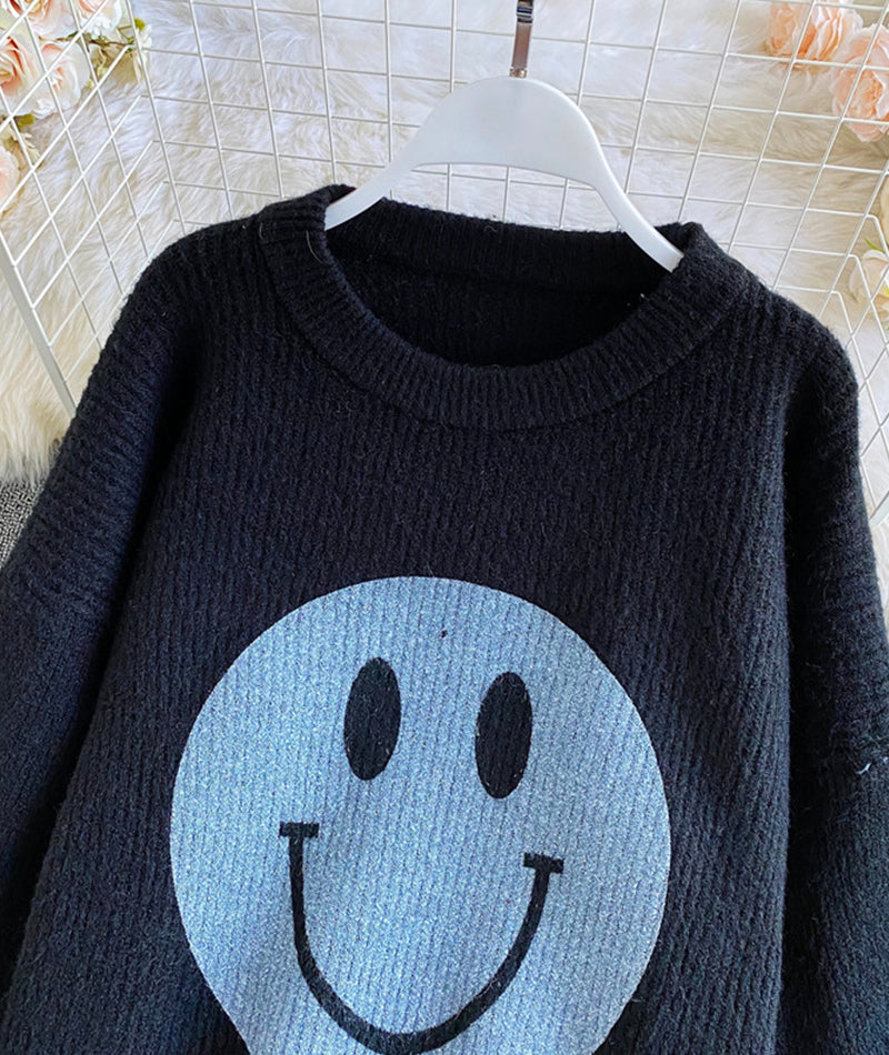 Süßer Smiley-Pullover 057