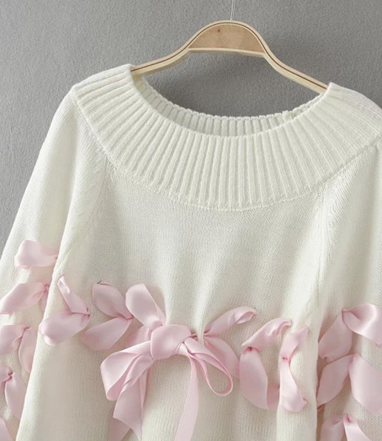 Cute lace up sweater  042