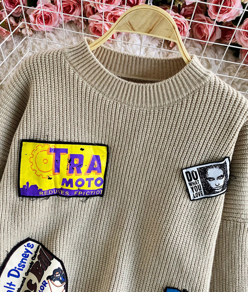 Sweater loose long sleeve sweater  048