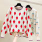 Lovely loose strawberry sweater  051