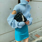 Uniquely designed turtleneck sweater loose long-sleeved sweater  079