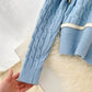 Cute knitted short long sleeve sweater  013