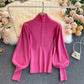 Elegant high neck long sleeve sweater  021