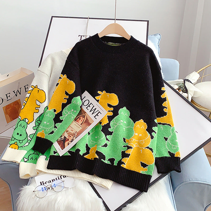 Süßer Dinosaurier-Langarmpullover 033
