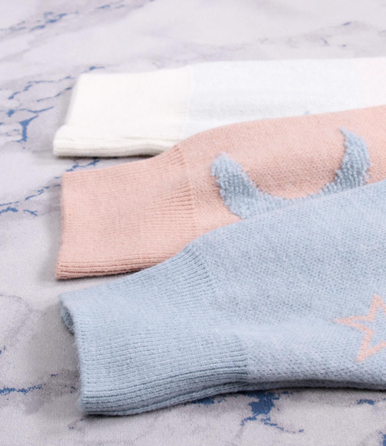 Cute star moon long sleeve sweater  032