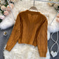Fashionable knitted cardigan two-piece sweater 023