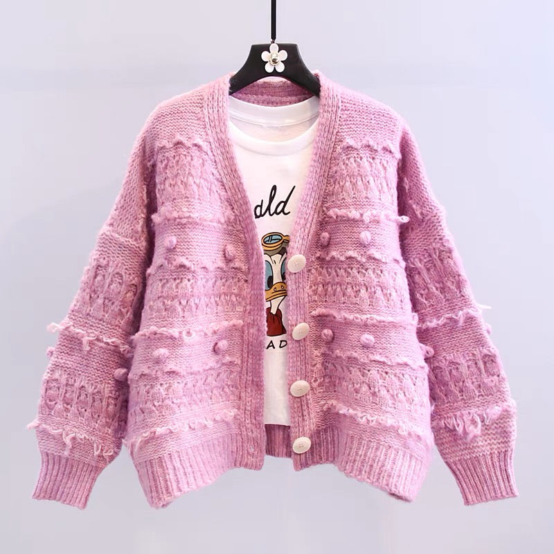 Cute cardigan long sleeve sweater  016