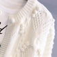 Retro knitted twist long sleeve sweater  014