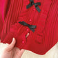 Lovely bow-knot long-sleeved cardigan sweater  010
