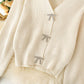 Lovely bow-knot long-sleeved cardigan sweater  009