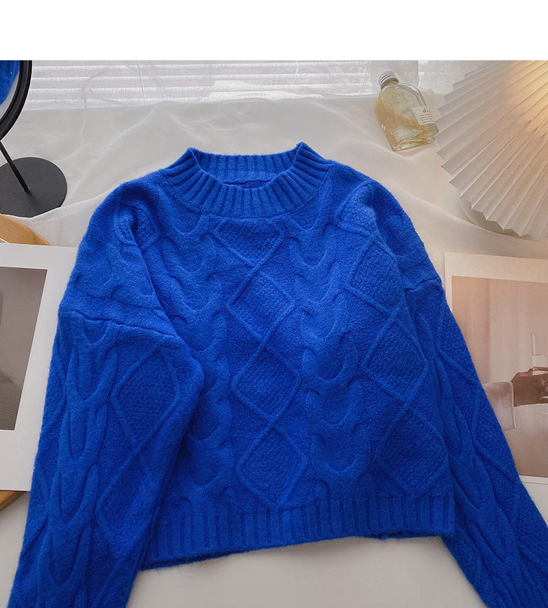 New Korean slim short loose long sleeve top  6150
