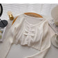 Gestrickte, dünne, langärmlige, schmale Strickjacke mit V-Ausschnitt 6507