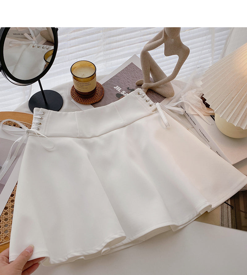 Korean side strap design, slim high waist skirt  5636