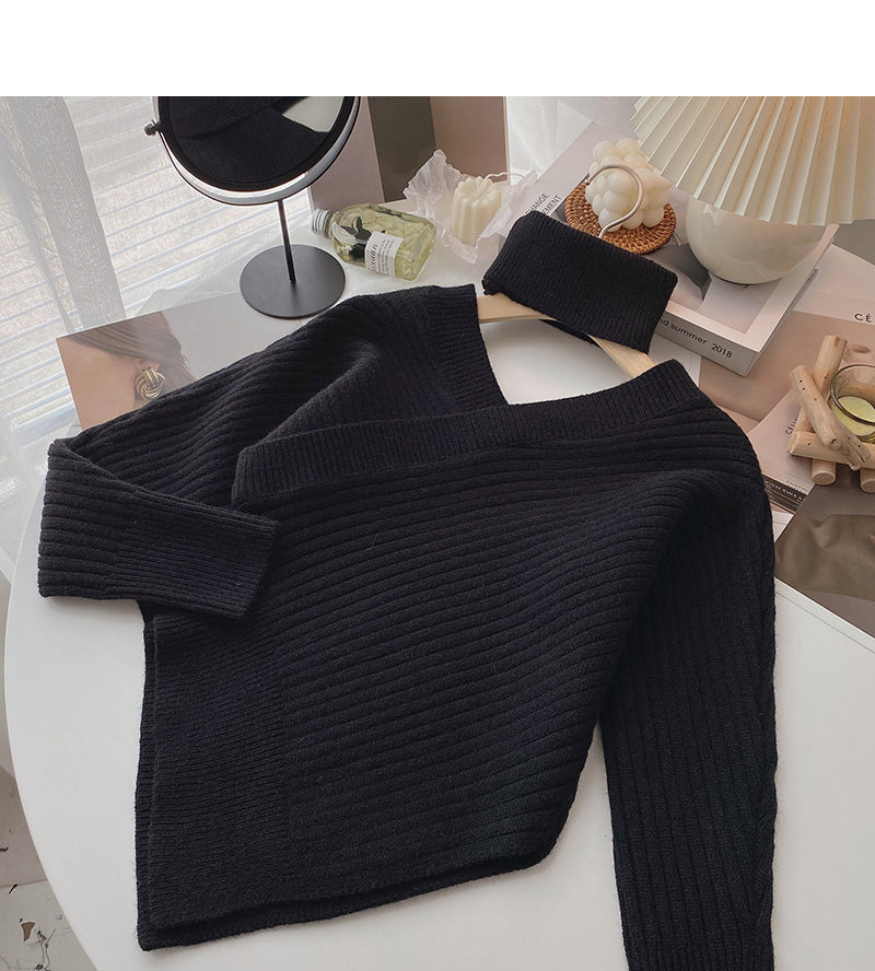 Slim design V-neck hanging neck temperament top fashion  6180